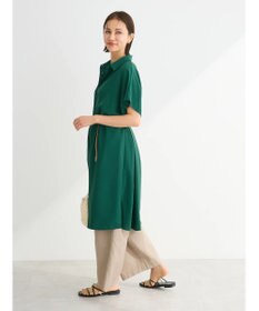 Green Parks ＳＥＴ２点　合皮ベルト＋ミディシャツワンピース