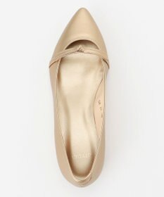 自由区 撥水リボン パンプス