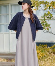 Tiaclasse 【小倉優子さん着用・洗える・接触冷感・汗ジミ防止】“サマさまカットソー”サイドティアードワンピース