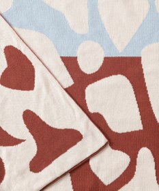 TRICOTE 【リバーシブル】コラージュ柄ニットブランケット