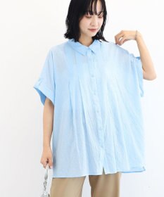 Green Parks タック入りオーバーサイズシャツ