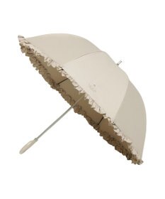 MOONBAT 【日傘】ポール & ジョー (PAUL & JOE　ACCESSOIRES) クリザンテームワンポイント フリル 雨の日OK スライド式 一級遮光 遮熱 UV