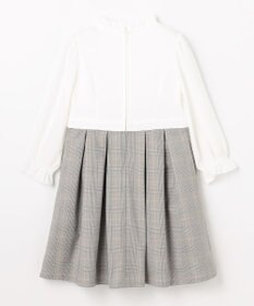組曲 KIDS  【110-140㎝】 チェックワンピース＆ドビージャケットセット