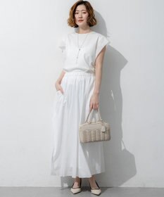 23区 【先行予約】スムースデザイン タフタスリーブ カットソー