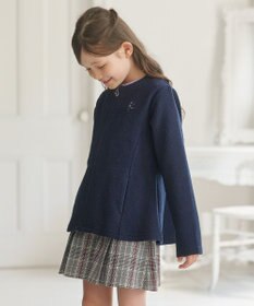 組曲 KIDS 【150-160㎝】フラワーキルト パーカー