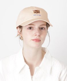 MOONBAT 【FUDGE掲載】ポール & ジョー (PAUL & JOE ACCESSOIRES) 猫 ヌネット刺繍 キャップ