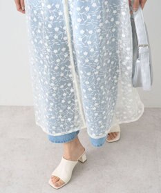 earth music&ecology チュールレースレイヤードキャミドレ