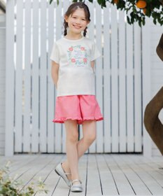 組曲 KIDS  【110-140㎝】 フラワーリースTeeシャツ