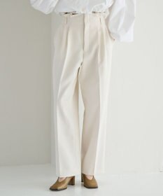 #Newans ハイウエスト2タックパンツ