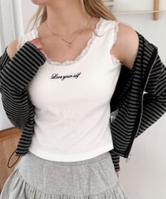 WEGO 【カップ付きインナー】カップインレースタンク