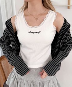 WEGO 【カップ付きインナー】カップインレースタンク