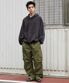 WEGO 【ウエストゴム】イージーワイドカーゴパンツ