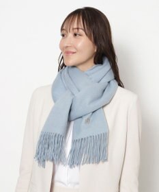 MOONBAT FURLA(フルラ）【WEB限定】ウール100％ アーチロゴ 無地ストール 190cm×60cm