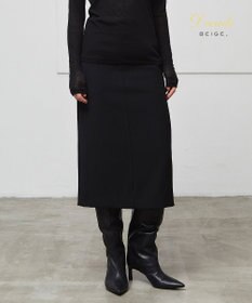 BEIGE， 【洗える】ALAINA / Iラインスカート Black