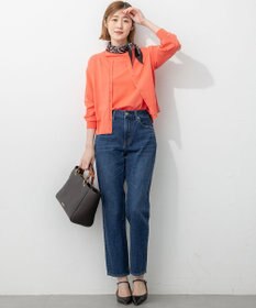 23区 S 【洗える/吊り干しOK】ヴィスコースストレッチ パフスリーブ ニット