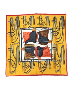 Marca 【伝統横濱スカーフ】鞍とベルト 大判 シルクスカーフ