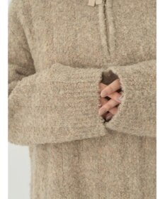 earth music&ecology ブークレハーフジップミニワンピース