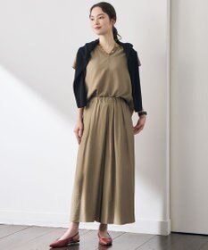 自由区 S 【カタログ掲載・ご好評アイテム・累計2500本・新色追加・ウエストゴム・セットアップ対応】エアリーツイルキュロット パンツ