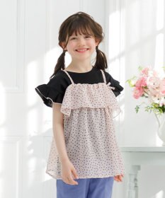 組曲 KIDS 【150-160㎝】ドットキャミ＋TシャツSET