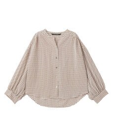 YECCA VECCA 2wayボリューム袖ジオメ柄ブラウス