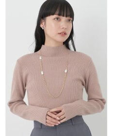 earth music&ecology ハイネックラメニットプルオーバー