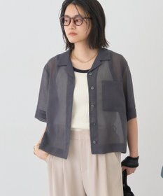 AMERICAN HOLIC シアーショート丈開襟シャツ