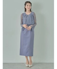 earth music&ecology ＳＥＴ２点　レースブラウス付きナローワンピース