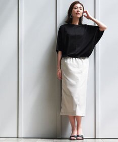 ICB L 【接触冷感・速乾・洗える】Ly.Coハイゲージ ドルマンスリーブプルオーバー