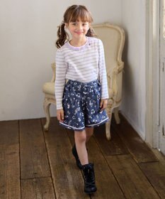 ANY KIDS リボン×ボーダー長袖Tシャツ