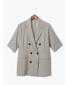 Te chichi ミックスツイルテーラードジャケット(セットアップ可)《2026 SUMMER LOOK item》