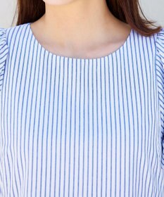 Tiaclasse 【洗える】バルーンスリーブサイドギャザーワンピース