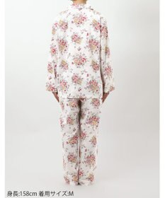 WACOAL パジャマ 長袖 長ズボン 綿100%(本体) サテン ミントン レディース NDX540 /ワコール