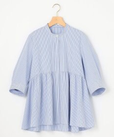 組曲 L 【WEB限定】コンパクトシャーティング ペプラムブラウス