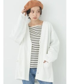 earth music&ecology ヘリンボーン調Ｖネックカーディガン