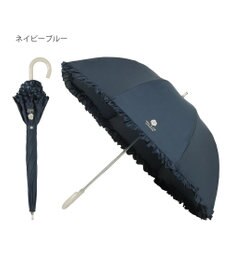 MOONBAT 【日傘】ポール & ジョー (PAUL & JOE　ACCESSOIRES) クリザンテームワンポイント フリル 雨の日OK スライド式 一級遮光 遮熱 UV