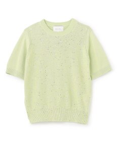 BEIGE， 【洗える】FENNEL / コットンスパンコール半袖ニット