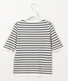 23区 S 【洗える】レーヨンポリエステルストレッチ 5分袖 ニット