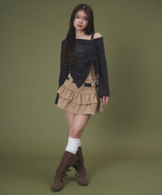 WEGO スターベルト付きティアードスカパン