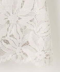 自由区 【XSサイズ～/洗える/セット可】フラワーコードレース ペプラムブラウス