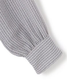 23区 L 【洗える】ヴィンテージ プリント ピンタック ブラウス