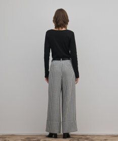 GRACE CONTINENTAL ロールアップギンガムパンツ