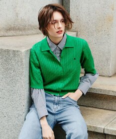 ANY 【POLO BCS別注】ケーブルニットポロ