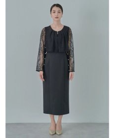 earth music&ecology ＳＥＴ２点　レースブラウス付きナローワンピース