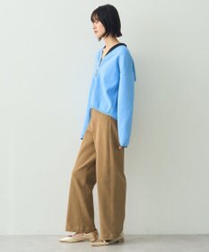 YECCA VECCA 配色VネックZIPカーディガン