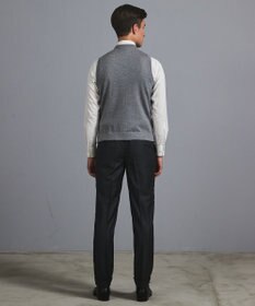 GOTAIRIKU 体温調整に【洗える/チクチクしにくい/ピリングしにくい】イタリア糸 ハイゲージ ベスト_WOOL100%