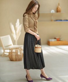 組曲 【秋のNEWカラー追加】ギャザーライトデシン パンツ