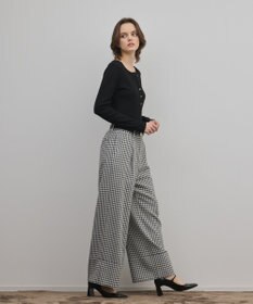 GRACE CONTINENTAL ロールアップギンガムパンツ