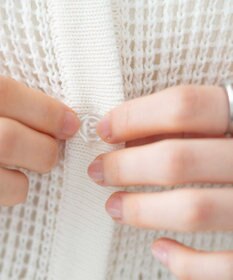 WEGO 襟付きメッシュニットショートカーデ