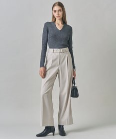 ICB 【新色追加】 エクストラファインメリノリブ Vネックプルオーバー