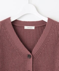 Feroux 【洗える】サイドケーブルバルキー カーディガン